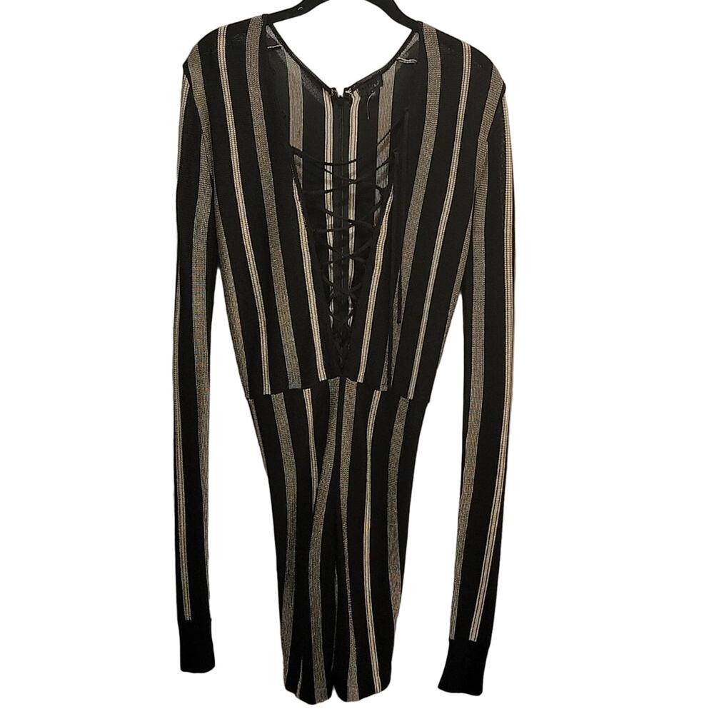 NBD Rae Metallic Romper, S